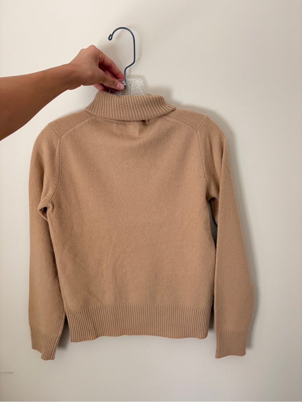 Lord & Taylor Camel Cowl Neck Sweater